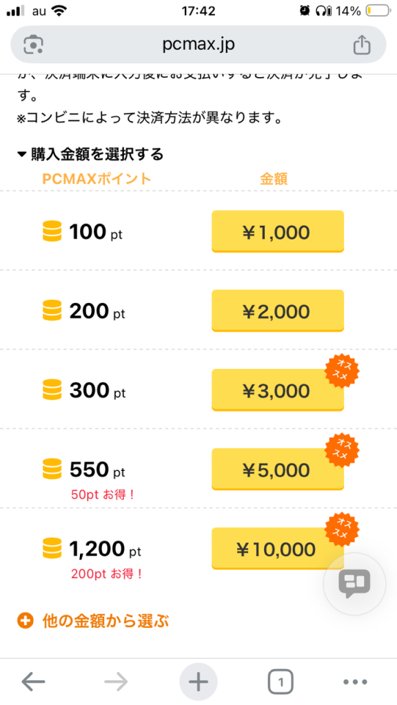 PCMAX ポイント