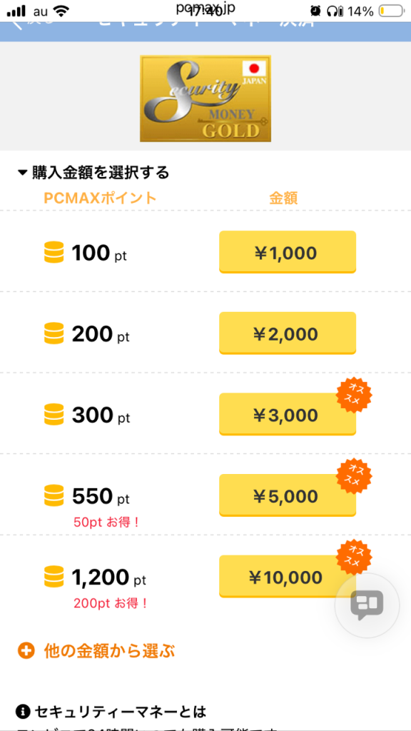 PCMAX ポイント
